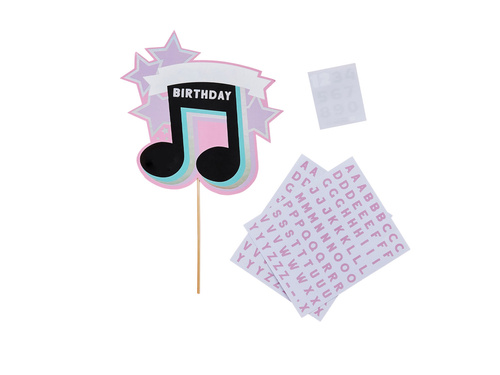 Topper personalizat de hârtie pentru tort - 25cm x 17cm - 1 buc.