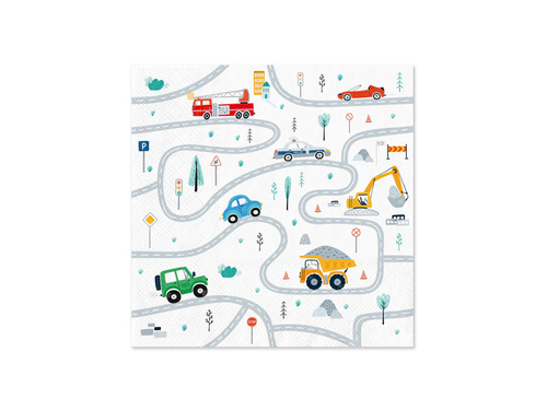 Șervețele aniversare Auta - 33 cm - 10 buc.