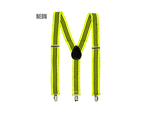 Bretele cu volane galben neon