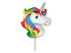Balon cu foaie cu cap de unicorn - 36 cm - 1 buc