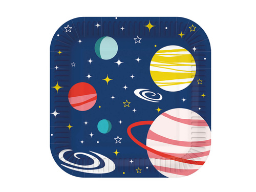 Farfurii aniversare Cosmos - 23 cm - 8 buc.