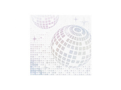 Șervețele Disco Silver - 33 cm - 10 buc.