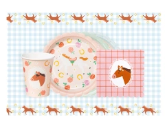 Set aniversar de hârtie cu cai - 37 buc.