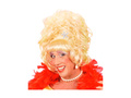 Peruca blondă Drag Queen cu floare