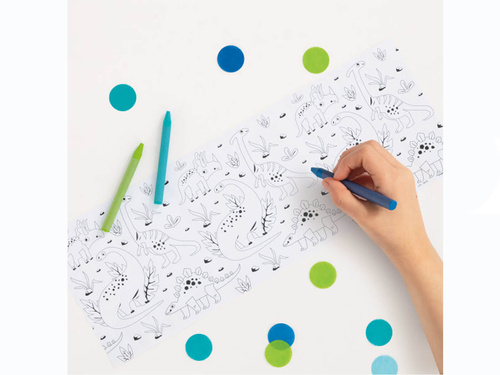 Carte de colorat dinozauri + creioane colorate - 3 buc.