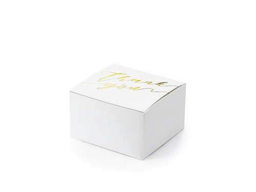 Cutii pentru oaspeți cu inscripție auriu Thank You - 10 buc.