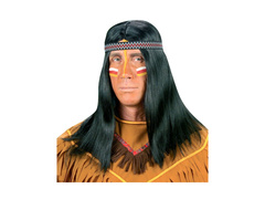 Peruca indiană cu bentiță