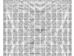 Perdea pătrată argintie cu stele - 100 x 200 cm