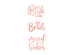 Tatuaje lavabile din aur roz de seară pentru femei - 13 buc.