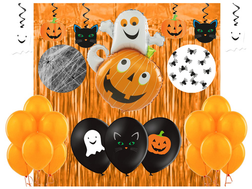 Set dovleac, pisică și fantomă - 75 piese