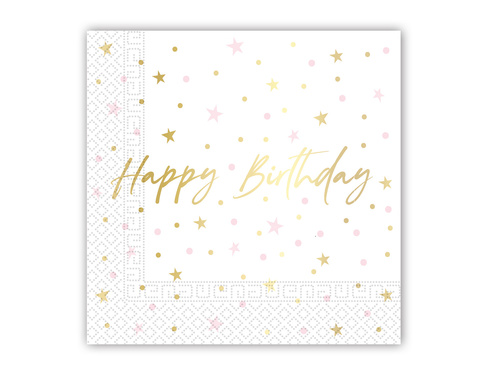 Șervețele Happy Birthday - 33 cm - 20 buc.