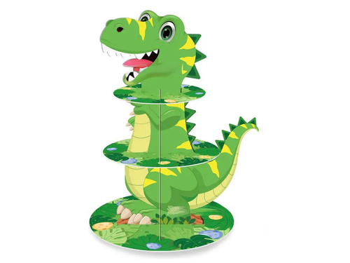 Suport platou pentru prăjituri Dinosaur - 1 buc.