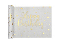 Traseu alb Happy Birthday - 28 cm x 3 m - 1 buc.