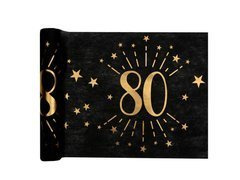 Suport de masă imprimat pentru decorarea celei de-a 80-a aniversări Sparkling - 30 cm x 5 m - 1 buc.