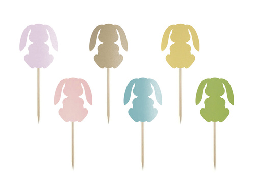 Toppere pentru tort iepuraș de Paște - 6 buc.
