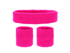 Disco 80s neon roz brățări - 3 buc.