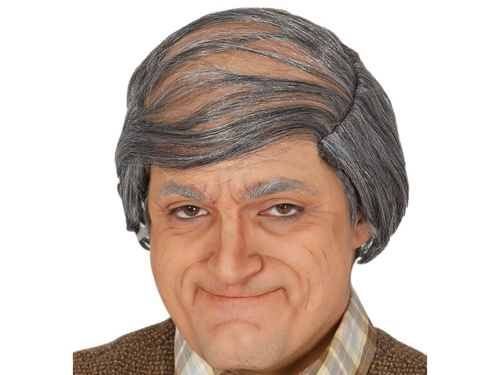 Peruca masculină gri cu chelie - 1 buc.