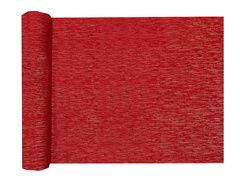 Decorațiune de masă cu fir auriu - roșu - 28 cm x 2,5 m - 1 buc.