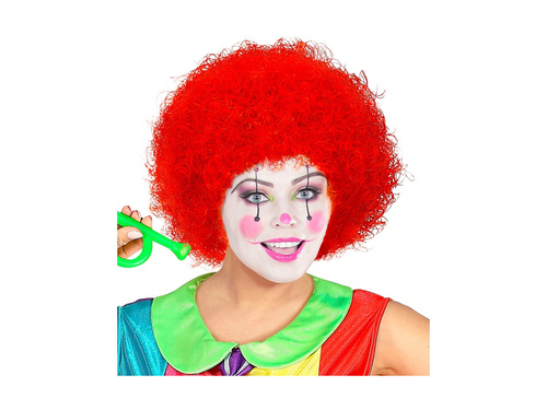 Red clovn peruca afro păr