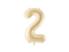 Balon din folie numărul 2 bej - 72 cm - 1 buc.