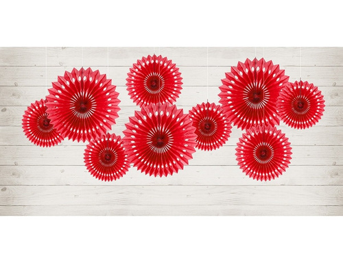 Rozete de agățat roșii - 3 buc.