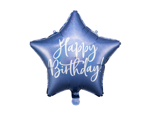 Balon cu steluță albastru marin - 40 cm - 1 buc.