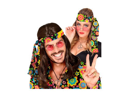 Bentiță cu flori colorate 1960s.