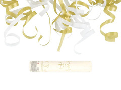 Tub de tragere - serpentine aurii și albe - 25 cm - 1 buc.