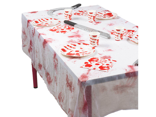 Față de masă pătată cu sânge - 150 x 180 cm - 1 buc.
