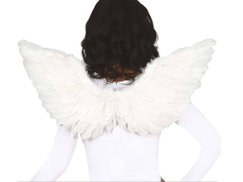 Aripi de înger albe cu pene - 62 cm - 1 buc.