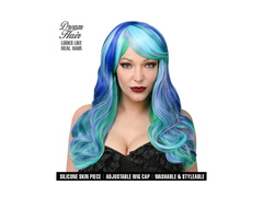 Peruca Leia Dream Hair albastru și turcoaz