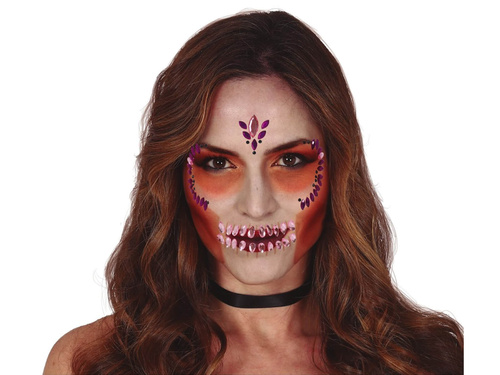 Autocolante față Skull liliac