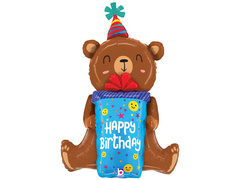 Balon cu folie Birthday Teddy Bear - 56x82x43 cm - 1 buc.