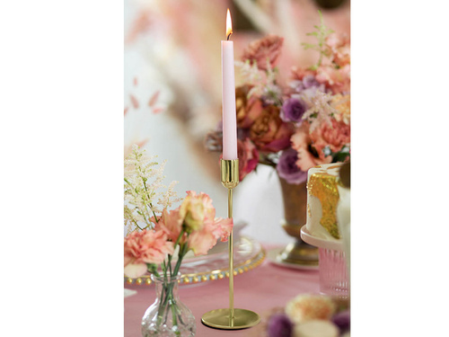 Suport de lumânări din metal auriu - 22 cm - 1 buc.