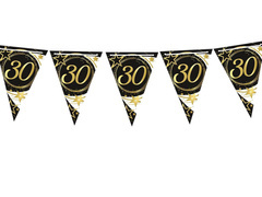 Steag negru banner pentru a 30-a aniversare - 300 cm - 1 buc.