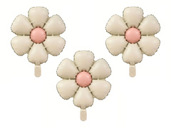 Balon din folie Floare bej - 50 cm - 1 buc.
