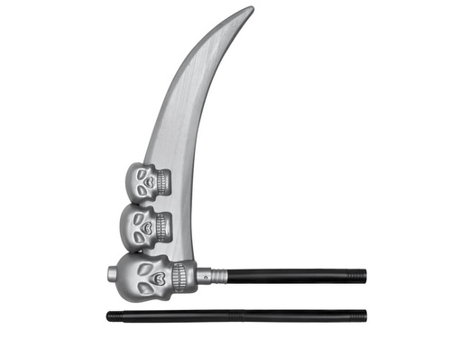 Coasă de Halloween pentru craniu cu cranii - 103 cm - 1 buc.