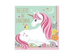 Șervețele magice pentru ziua de naștere Unicorn - 25 cm - 16 buc.