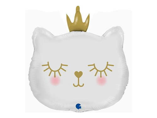 Balon din folie Kitten princess - alb - 49x52 cm - 1 buc.