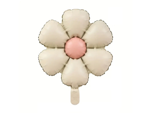 Balon din folie Floare bej - 50 cm - 1 buc.