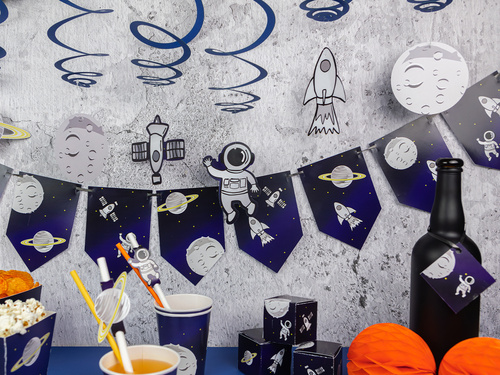 Decor agățat pentru ziua de naștere Cosmos - 6 buc.