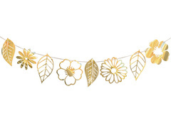 Ghirlandă de flori aurii - 1 buc.