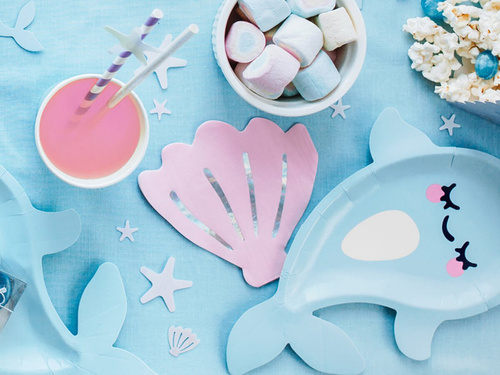 Șervețele aniversare Underwater Land - Scoică - 26 cm - 20 buc.