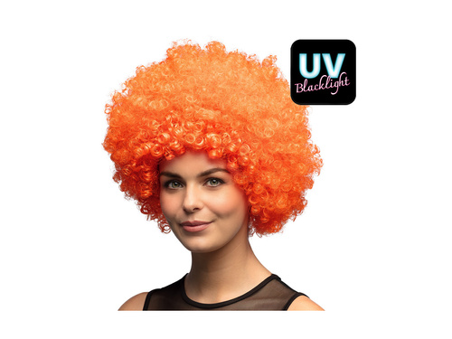 Peruca portocalie Afro Groove