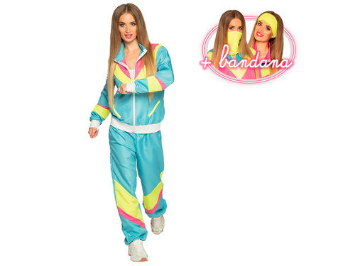 Trening albastru costum disco pentru femei - 1 buc.