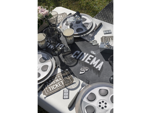 Ruletă neagră Cinema - 30 cm x 5 m - 1 buc.