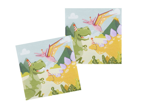 Șervețele aniversare Dino Party - 33 cm - 20 buc.