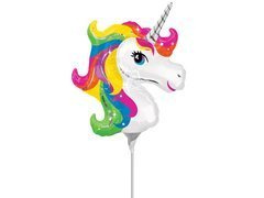 Rainbow Unicorn Foil Stick Balon