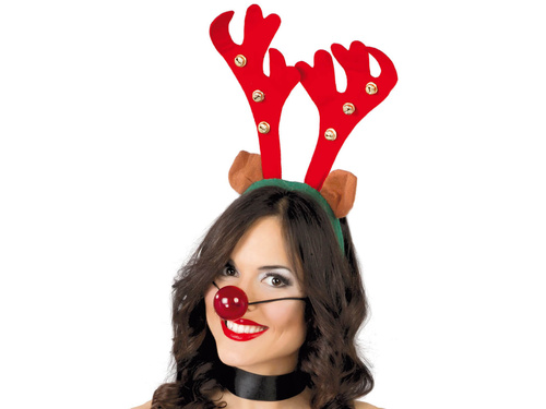 Bandă corn ren cu clopoței - 1 buc.