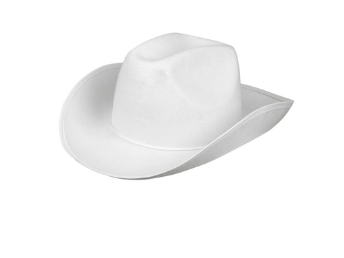 Pălărie albă de cowboy - 1 buc.